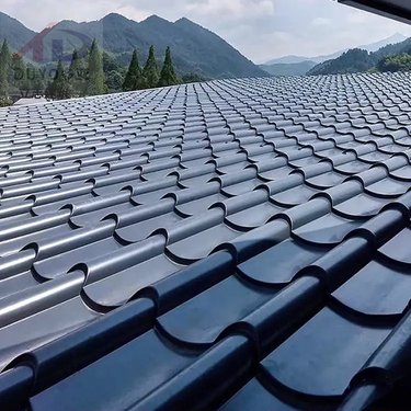 屋面连体金属仿古瓦 轻质耐腐蚀的铝镁锰竹筒瓦优势解析